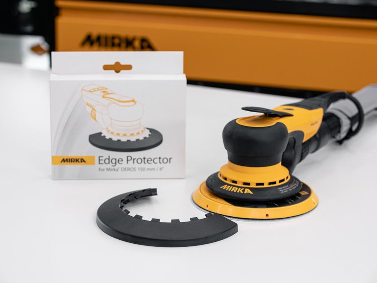 Mirka Kantenschutz Teller-Protector für 150-mm-Schleifer / Schützt den Stützteller und verhindert Schäden an der Oberfläche beim Schleifen / 8290150111