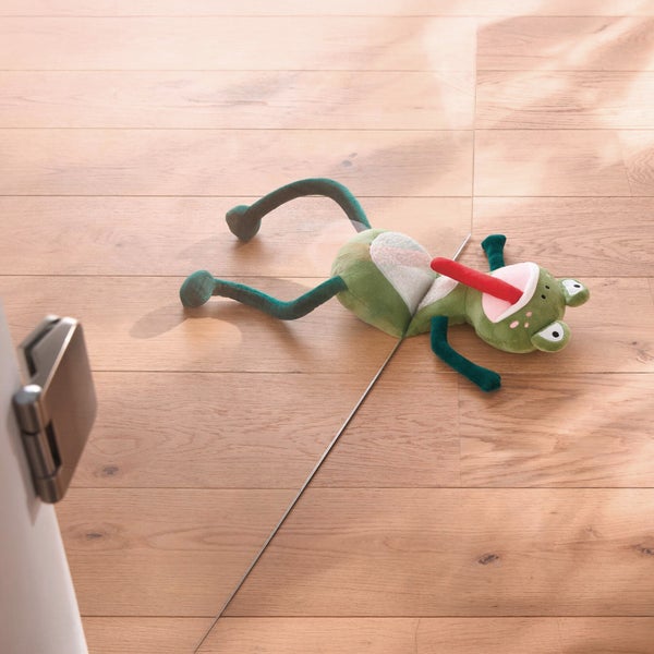 FRANK FLECHTWAREN|Türstopper Flat Frog, 16 x 51 cm, POLYESTER, SAND, KUNSTSTOFF