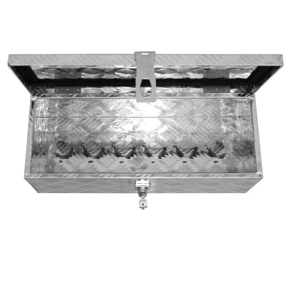 ECD Germany Alu Werkzeugkasten 57 x 22 x 19 cm - abschließbar - Werkzeugkoffer Werkzeugkiste Werkzeugbox Alukiste Kiste Alubox Transportbox Transportkiste Deichselbox Truckbox Box
