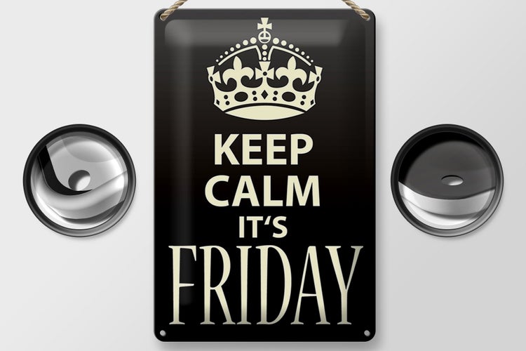 Blechschild Spruch 20x30cm Keep Calm it`s Friday