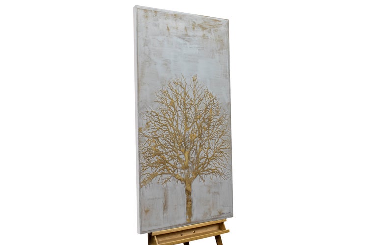 Handgemaltes Gemälde Acrylfarbe 60x120cm Grau