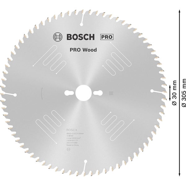 Bosch Pro Holzsägeblatt, 305 mm Durchmesser