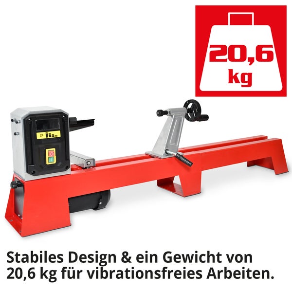 Drechselbank mit einem Gewicht von 20,6 Kilogramm