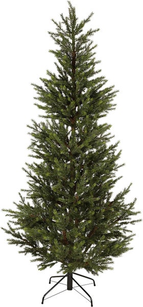 Künstlicher schlanker Weihnachtsbaum mit Metallständer