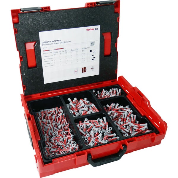 Fischer L-Boxx DuoPower mit verschiedenen Dübeln
