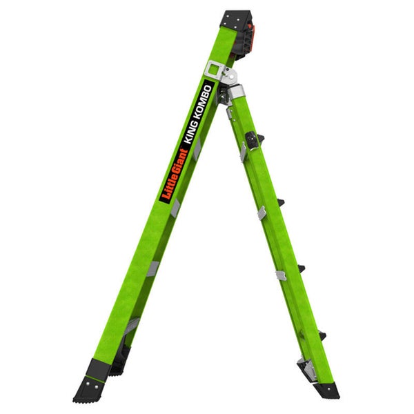 Little Giant King Kombo Kombileiter in A-Stellung aus Fiberglas für professionelle Einsätze.