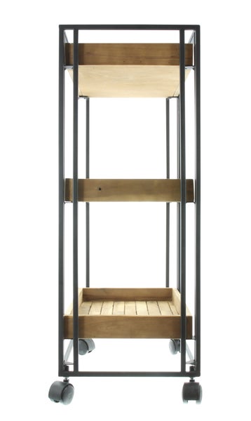 FRANK FLECHTWAREN | Servierwagen Living-Wood, HOLZ, 41 x 28 x 74 cm