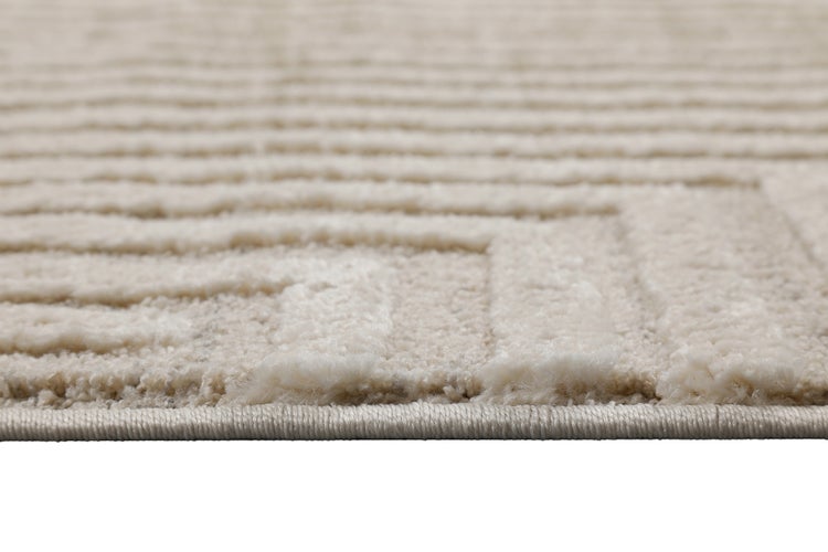 Kurzflor Teppich Creme Beige Hillmar WECONhome 120x170 cm
