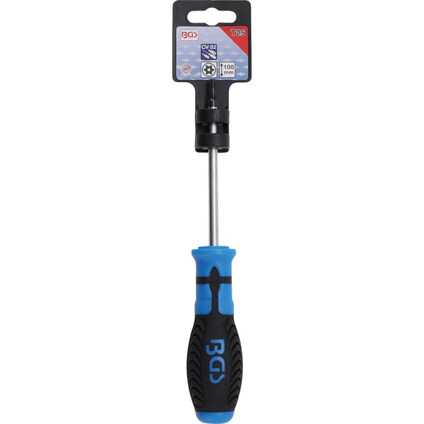 BGS Schraubendreher T-Profil (für Torx) mit Bohrung T25 Klingenlänge 100 mm - 7849-T25
