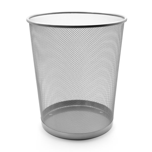 BigDean Papierkorb Mülleimer Büro silber 20L Draht – vielseitiger Mülleimer