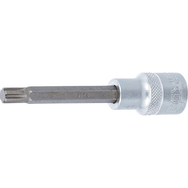 BGS Bit-Einsatz Länge 100 mm Antrieb Innenvierkant 12,5 mm (1/2) Keil-Profil (für RIBE) M8 - 4163