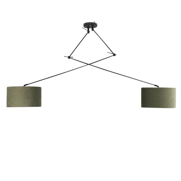Pendelleuchte mit zwei Lampenschirmen
