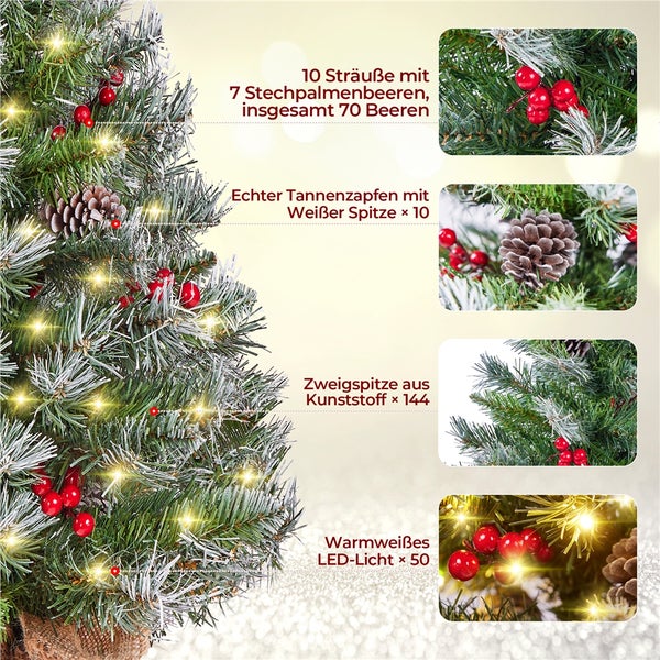 Yaheetech 2er-Set 92 cm Mini Künstlicher Weihnachtsbaum , Grün