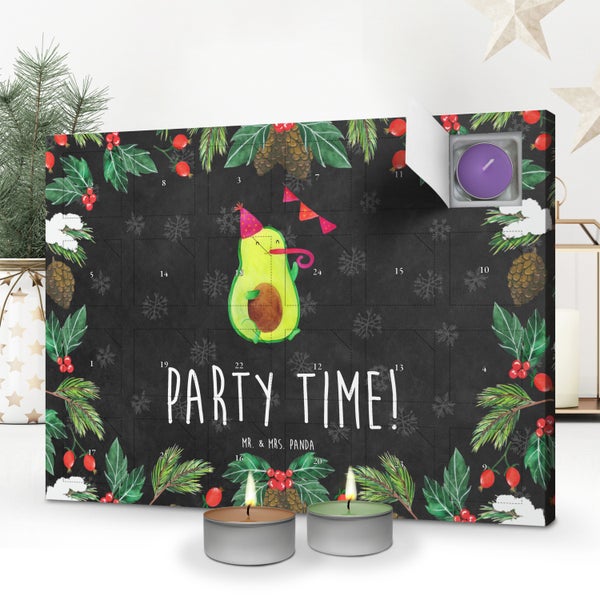 Mr. & Mrs. Panda Duftkerzen Adventskalender Avocado Party Zeit - Schwarz