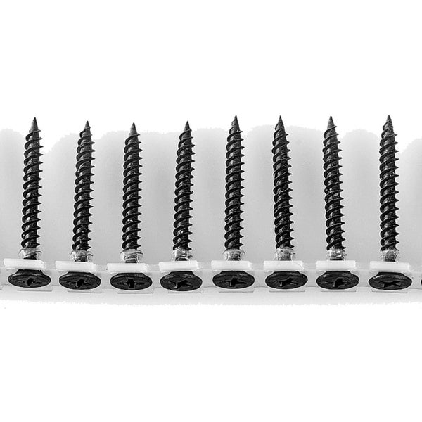 Reihe von Schnellbauschrauben mit Bohrspitze