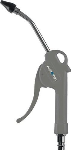 Druckluftpistole mit gebogenem Rohr und ergonomischem Griff