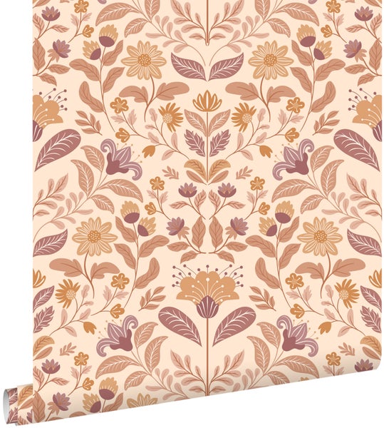 Tapetenrolle mit floralem Muster