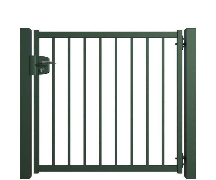 Gartentor aus Metall mit Schloss