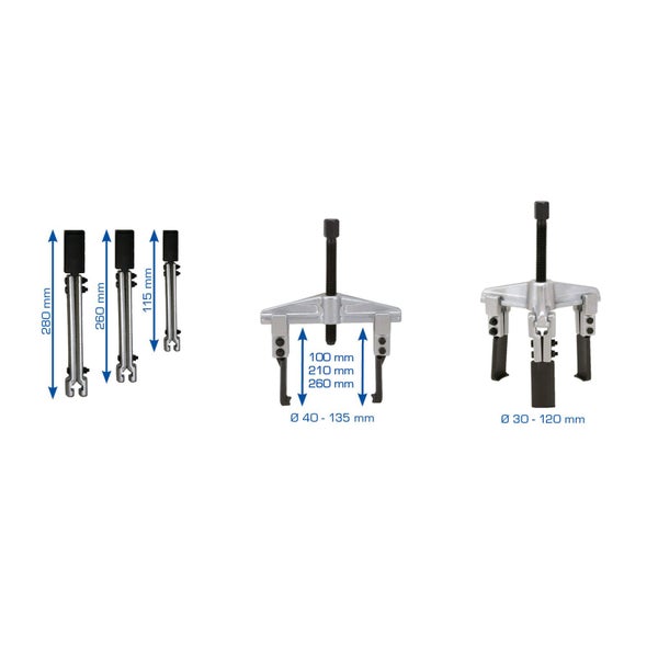 Abzieher-Set mit verschiedenen Größen für diverse Anwendungen