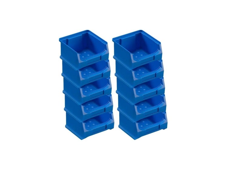 PROREGAL Blaue Sichtlagerbox 1.0 HxBxT 6 x 10 x 10 cm 0,4 Liter Sichtlagerbehälter Sichtlagerkasten Sichtlagerkastensortiment Sortierbehälter