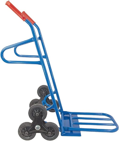 Treppensackkarre Trestles S20A Stahl | Klappbare Treppenkarre mit Sternrädern & 200 kg Tragkraft | Blau | Profi-Transporthilfe Made in EU