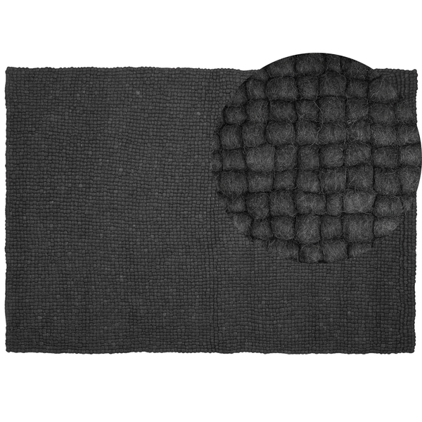 Teppich AMDO Dunkelgrau 160 x 230 cm Wolle