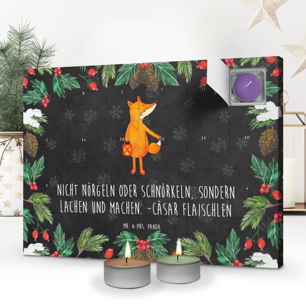 Mr. & Mrs. Panda Duftkerzen Adventskalender Fuchs Laterne - Schwarz