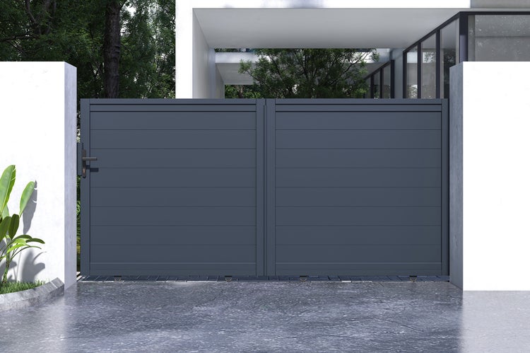 Schiebetor aus aluminium 3m EIGER H.140cm grau