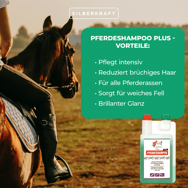 Schopf Pferdeshampoo Plus mit Fellglanz – Konzentriertes Shampoo für seidigen Glanz & gepflegtes Langhaar