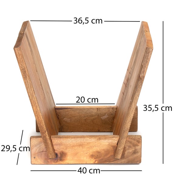Schallplattenständer Pop Massivholz, für 40 LPs natur