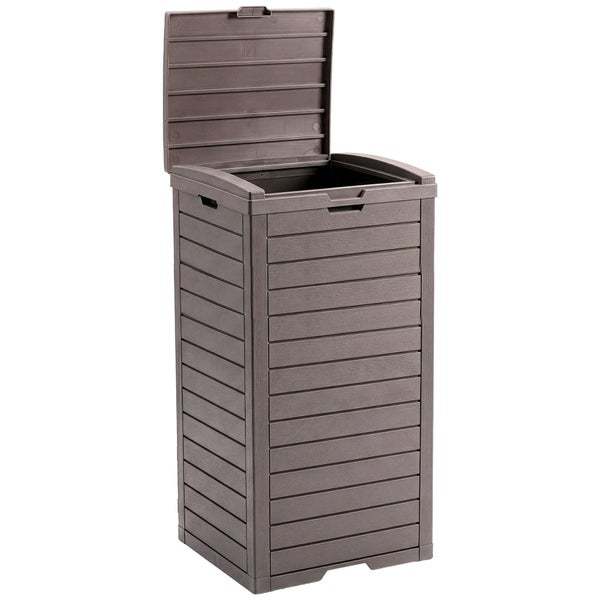 Kunststoff Mülltonnenbox mit offenem Deckel