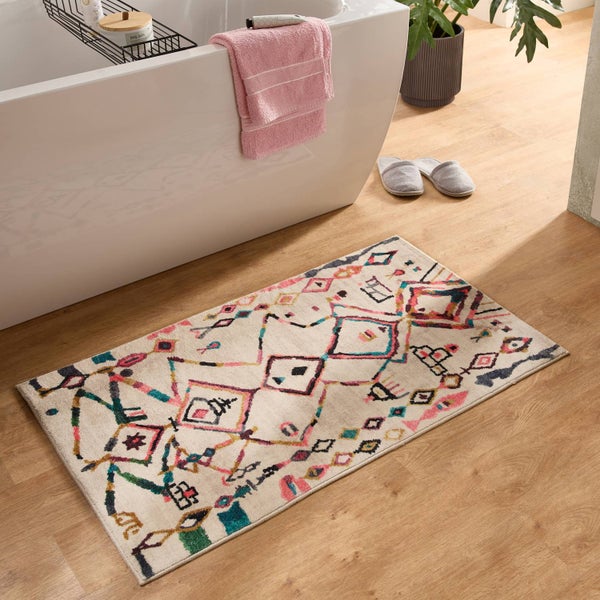 Farbenfrohe weiche Badematte Ariella Bunt 50x60 cm