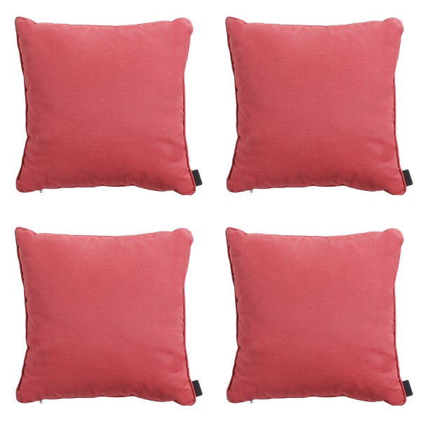 Dekokissen Panama ziegelrot - ca. 60x60 cm - 4er-Set