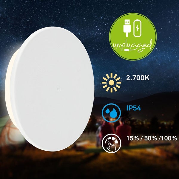 LED Wandleuchte Aussen LED Wandlampe Aussenleuchte Akku Dimmbar Touch IP54