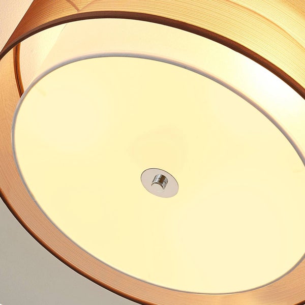 Lindby Deckenlampe Tobia (Modern) in Braun aus Textil (3 flammig, E27) - Deckenleuchte Lampe Wohnzimmerleuchte
