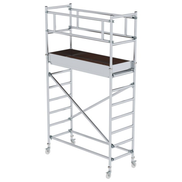 Rollgerüst aus Aluminium mit Arbeitsplattform