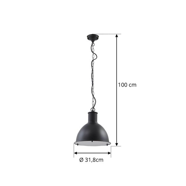 Lindby Außenleuchte Luciane (spritzwassergeschützt in Schwarz aus Aluminium (1 flammig, E27) - Pendelleuchte außen