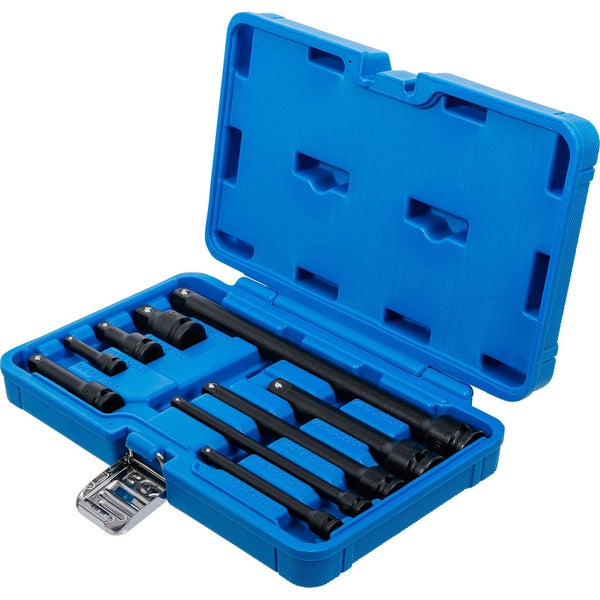 Steckschlüssel-Verlängerungs-Satz in einem blauen Kunststoffkoffer