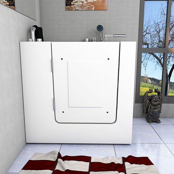 Sitzwanne Whirlpool Badewanne mit Tür S02WP-A-L 78x100cm
