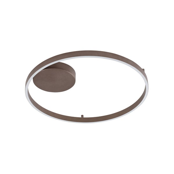 Lucande LED Smart Home Deckenlampe Moise dimmbar mit Leselampe (Modern) in Braun aus Aluminium (1 flammig, ) - Deckenleuchte Lampe Wohnzimmerleuchte