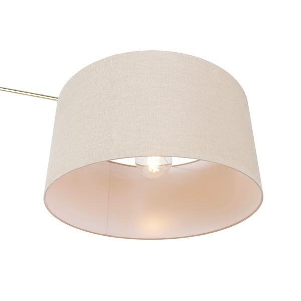 Leuchtenschirm aus Stoff mit Glühbirne