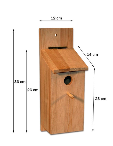 BigDean 2er Set Nistkasten Selbstbauset - 36 x 12 x 14 cm - Vogelhaus Vogelhäuschen Nisthaus Meisenhaus Kleinvögel Meisenkasten Bausatz