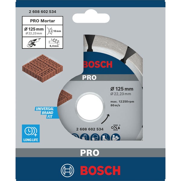 Bosch PRO Mortar Diamanttrennscheibe 125 x 22,23 mm - 2608602534