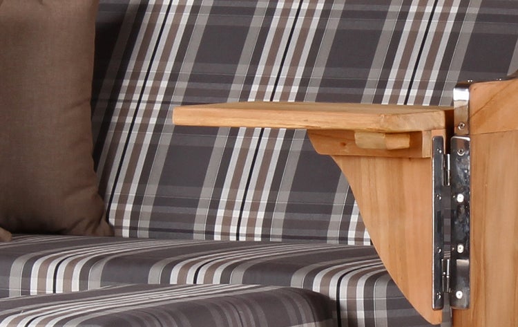 Strandkorb Rantum Teak PE grey Dessin 522