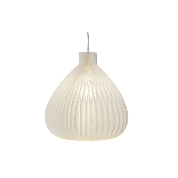 Hängeleuchte mit plissiertem Schirm