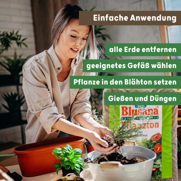 Blusana Blähton 10l Pflanzsubstrat für Hydrokultur Ton-Granulat Körnung 2-4 mm Pflanzton Drainagematerial & Bodenauflockerung