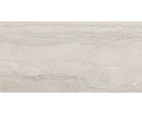 Wand- und Bodenfliese Memento Travertino grey 29,5x59cm lappato