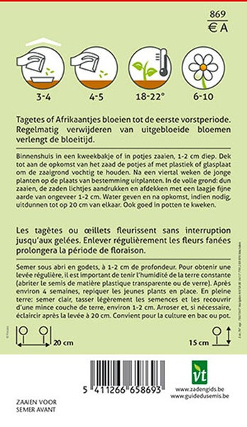 Informationen zur Aussaat von Tagetes