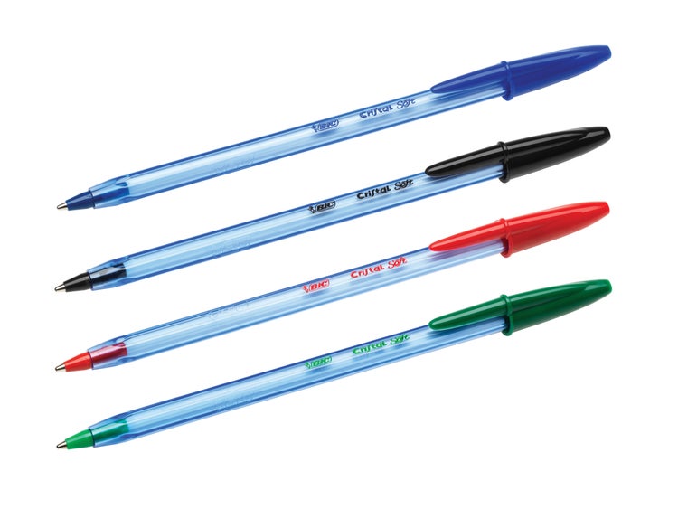 BIC Kugelschreiber Cristal Soft 0.45mm farbig, 4er Set