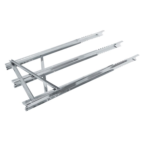 ECD Germany Sägebock für Kettensäge, 3-fach, Metall verzinkt, 150 kg Belastbarkeit, klappbar & verstellbar, 83x74,5x84,5 cm, Sägegestell mit Zahnung, Sägehilfe Holzsägebock Kettensägebock Holzbock